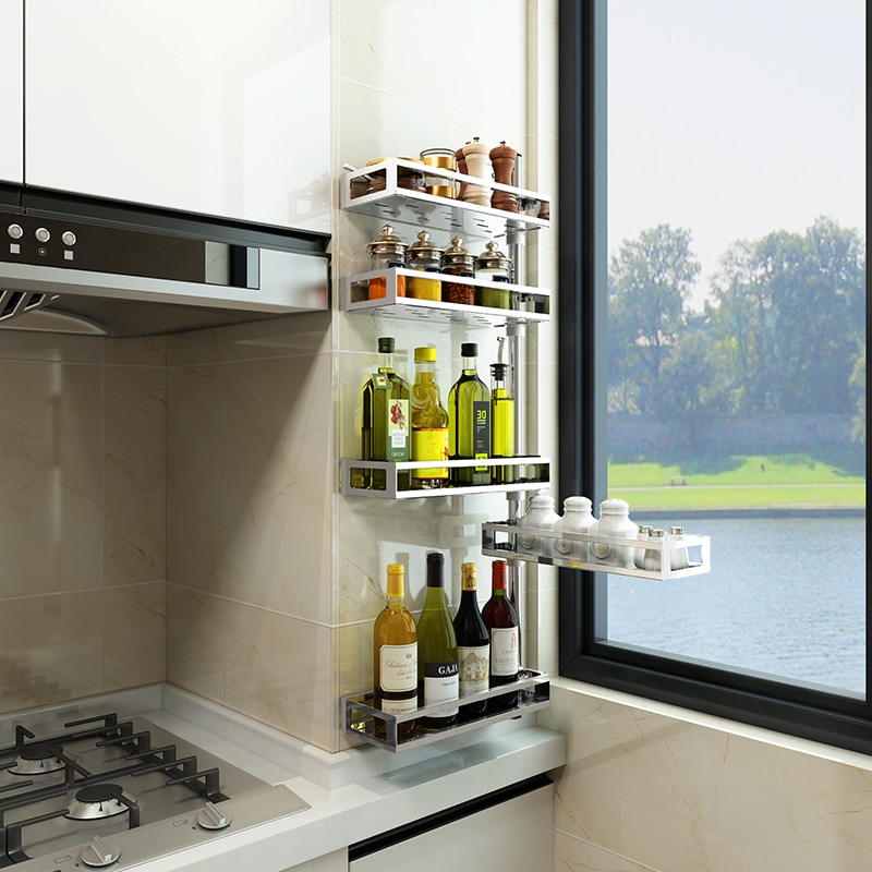 corner rack storage kitchen remodel