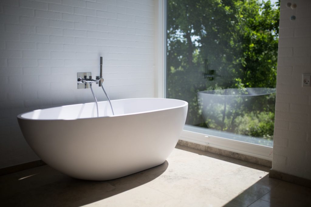 modern bathroom remodel bathtub outdoor