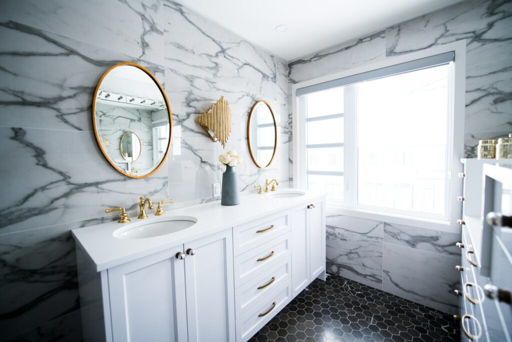 honeycomb bathroom tiles