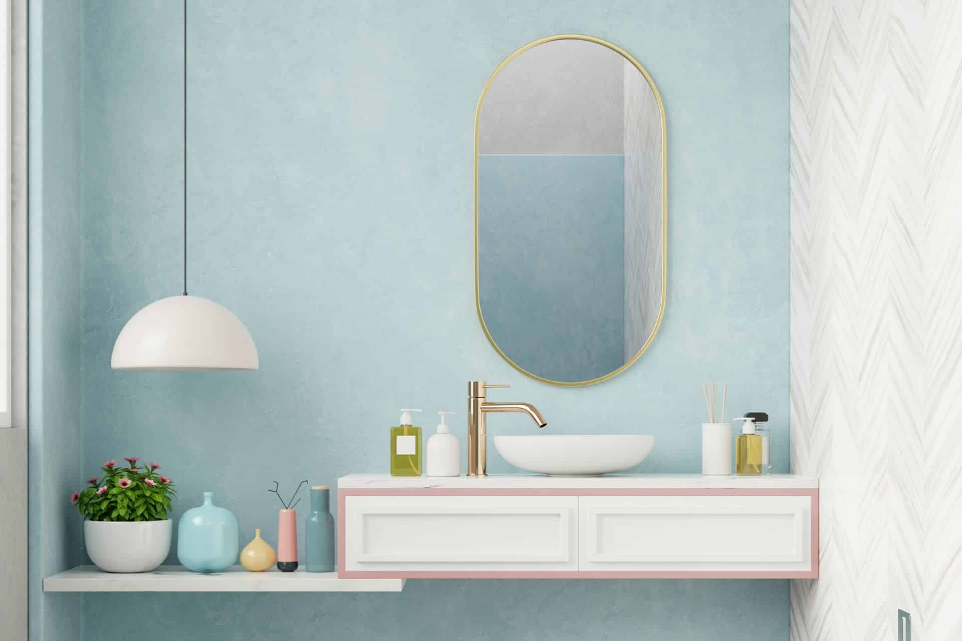 arched bathroom mirror